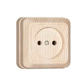 Розетка 1-м ОП Олимп 16А IP20 без заземл. сосна UNIVersal 5560896